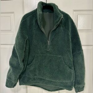Lululemon Athletica Green Fleece Quarter Zip